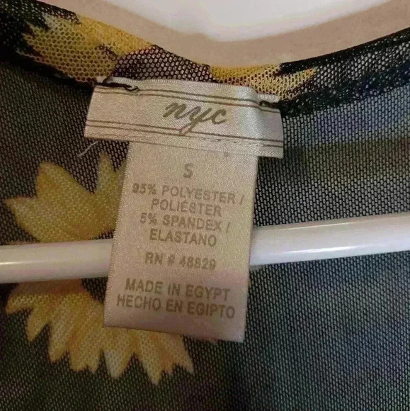 2 FOR $25 Y2K sunflower patterned long sleeve sheer NYC Duster cardigan- (#437) - Picture 2 of 6